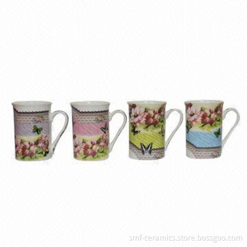 9oz Ceramic Aboral Mug, Decal on the Top, Also Can be Full on the Body, Food Security
